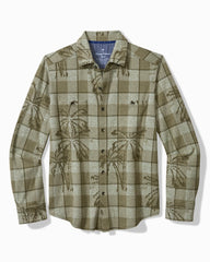 Tommy Bahama | Big & Tall Fireside Palm Springs Stretch Flannel Shirt / Tea Leaf