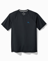 Tommy Bahama | Big & Tall Chill Time Surf IslandZone® Short-Sleeve Rash Guard / Jet Black