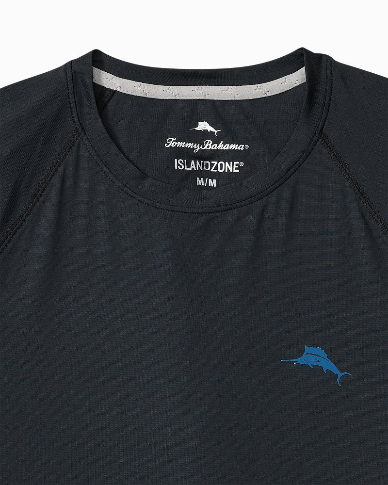 Tommy Bahama | Big & Tall Chill Time Surf IslandZone® Short-Sleeve Rash Guard / Jet Black