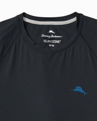 Tommy Bahama | Big & Tall Chill Time Surf IslandZone® Short-Sleeve Rash Guard / Jet Black