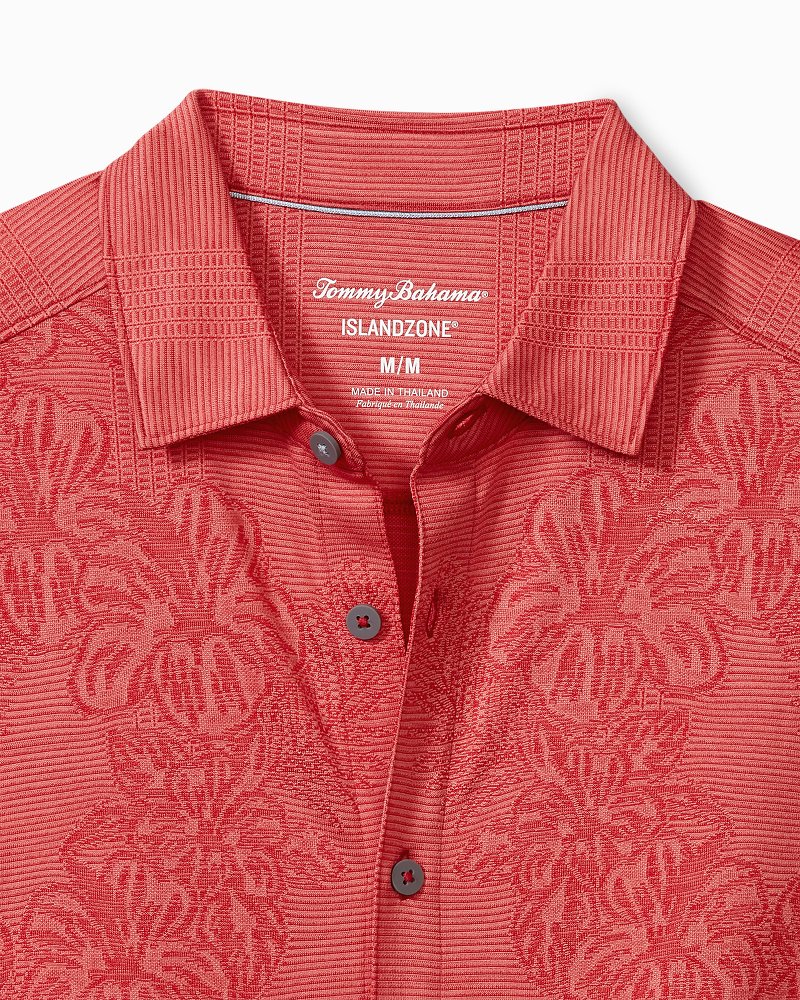 Tommy Bahama | Big & Tall Palm Coast Cascade Vines IslandZone® Knit Shirt / Dark Havana