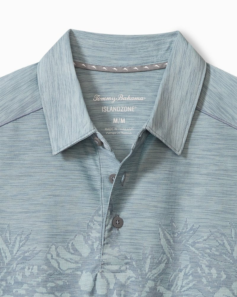 Tommy Bahama | Big & Tall Palm Coast Hibiscus Border IslandZone® Polo / Sterling Blue