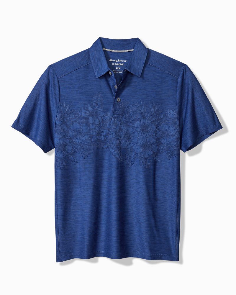 Tommy Bahama | Big & Tall Palm Coast Hibiscus Border IslandZone® Polo / Kingdom Blue