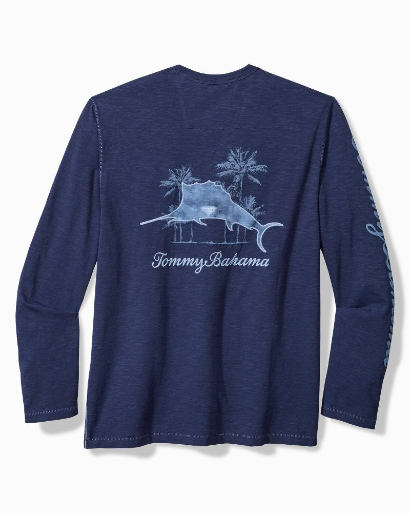 Tommy Bahama | Big & Tall Azul Palms Long-Sleeve Lux T-Shirt / Island Navy