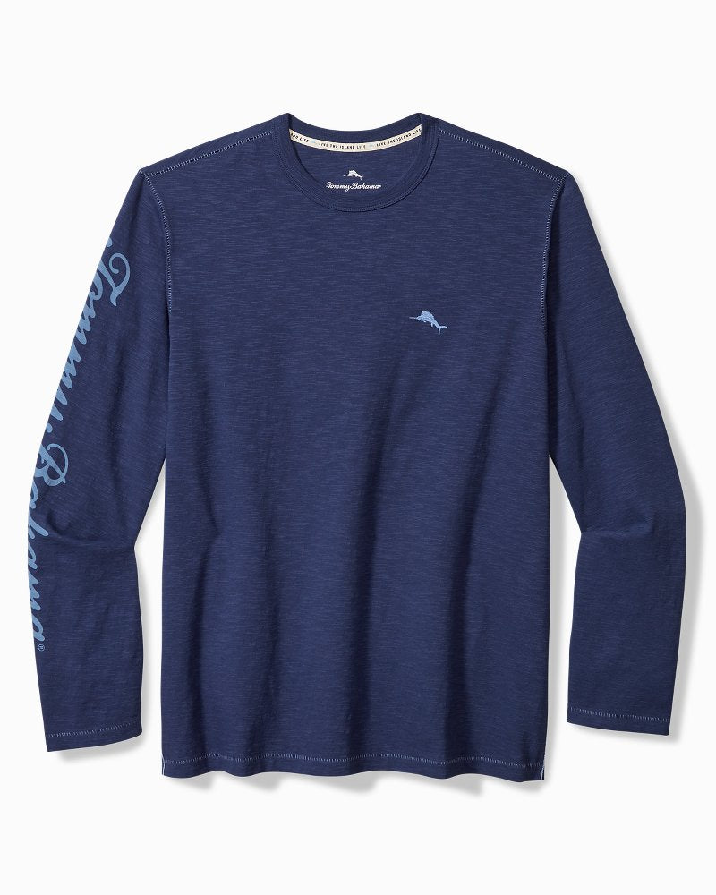 Tommy Bahama | Big & Tall Azul Palms Long-Sleeve Lux T-Shirt / Island Navy