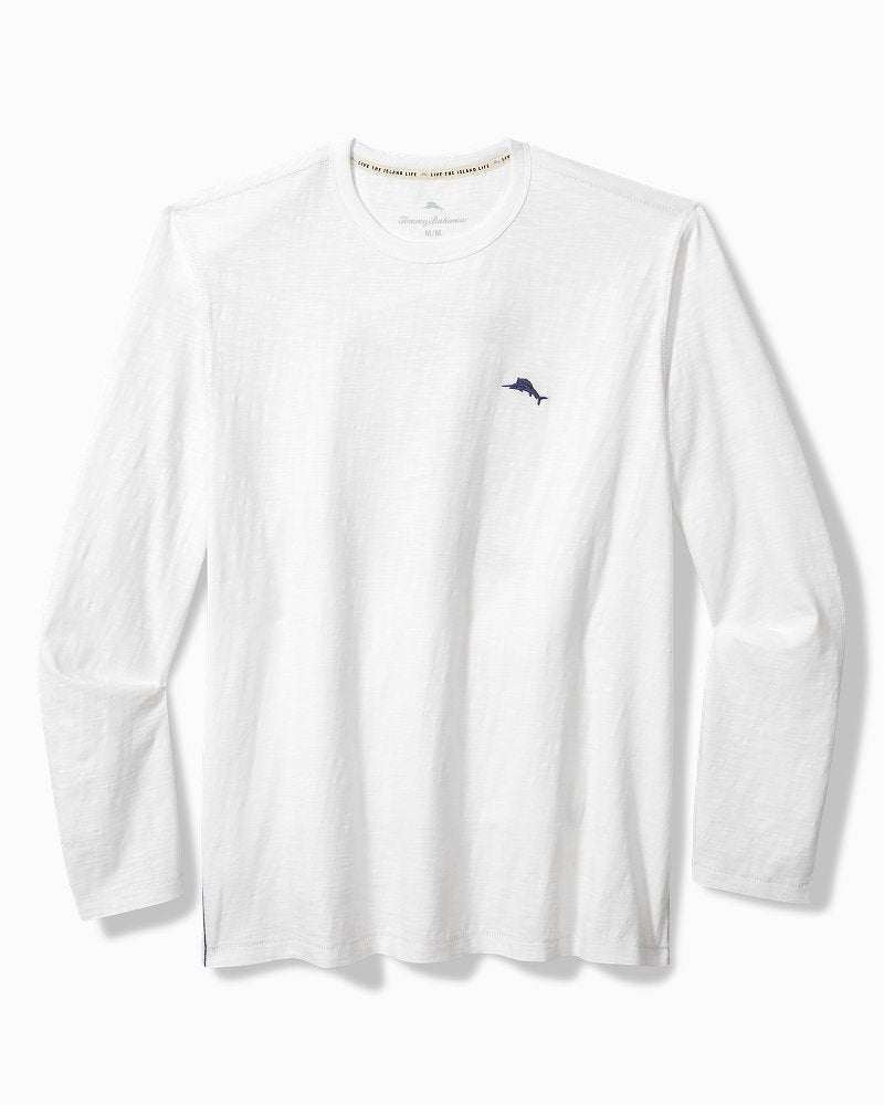 Tommy Bahama | Big & Tall Feelin' Festive Long-Sleeve Lux T-Shirt / White