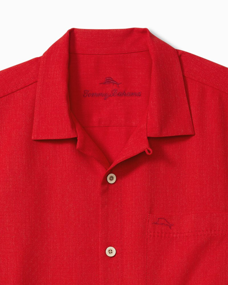 Tommy Bahama | Big & Tall Coastal Breeze Check IslandZone® Camp Shirt / Regal Red