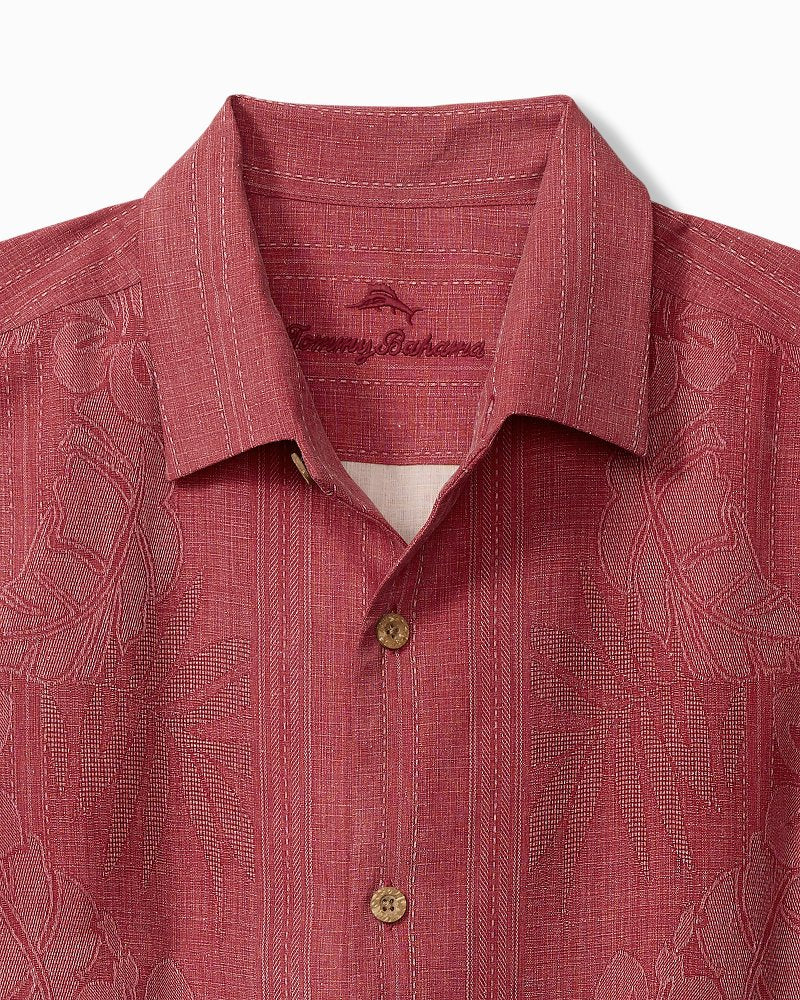 Tommy Bahama | Big & Tall Bali Border Silk Camp Shirt / Deep Havana