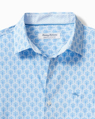 Tommy Bahama | Big & Tall Sarasota Stretch Palm Tiles IslandZone® Shirt / Palace Blue