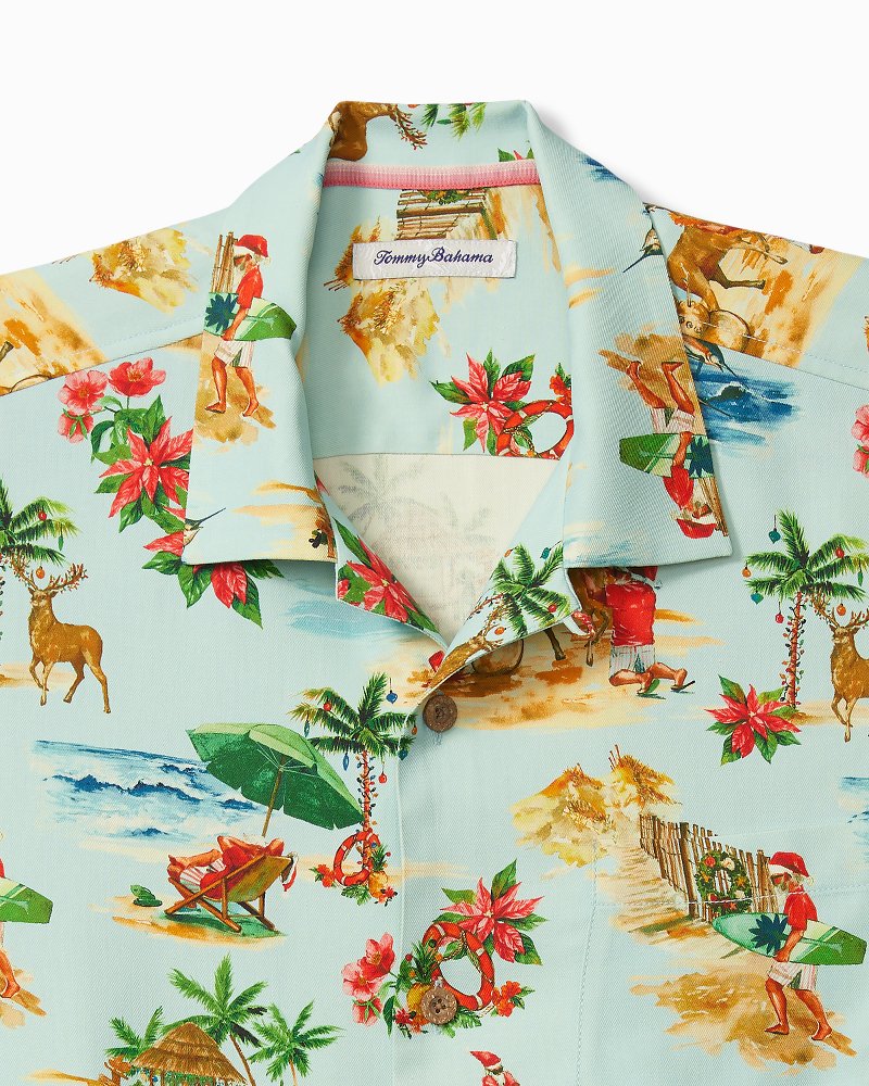 Tommy Bahama | Big & Tall Santa Shores Silk Camp Shirt / Light Sky