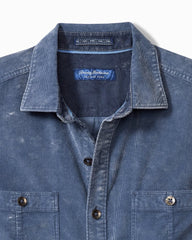 Tommy Bahama | Big & Tall Coastline Cord Stretch Sun Fade Double-Pocket Shirt / Bering Blue