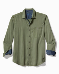 Tommy Bahama | Big & Tall Ocean Wash Twill Long-Sleeve Shirt / Army Green