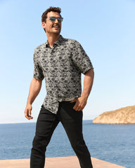 Tommy Bahama | Big & Tall Veracruz Cay Palm Cascade Short-Sleeve Shirt / Black