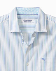 Tommy Bahama | Big & Tall Sarasota Stretch Marina Stripe IslandZone® Shirt / Seven Seas