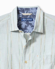 Tommy Bahama | Big & Tall Sonora Stripe Linen-Blend Short-Sleeve Shirt / Dew Drop