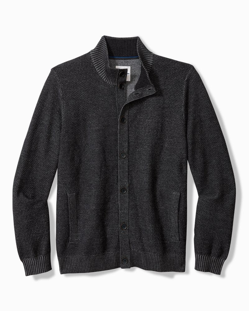 Tommy Bahama | Big & Tall Crescent Shore IslandZone® Cardigan / Charcoal