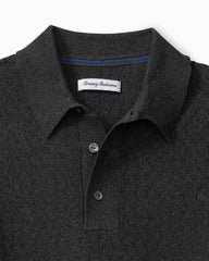 Tommy Bahama | Big & Tall Capital Cable Sweater Polo / Black