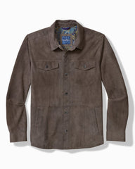 Tommy Bahama | Big & Tall Boulder Ridge Suede Shirt Jacket / Fog Grey
