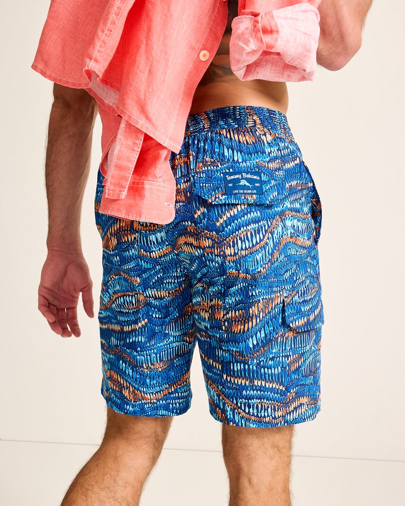 Tommy Bahama | Big & Tall Baja Monte Rio Geo Boardshorts / Kingdom Blue