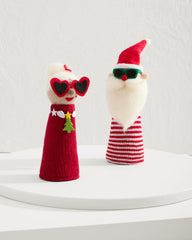 Tommy Bahama | Santa & Mrs. Claus Bottle Topper Set / Multicolor