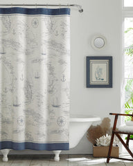 Tommy Bahama | Caribbean Sea Lt-Pastel Blue Shower Curtain / Blue