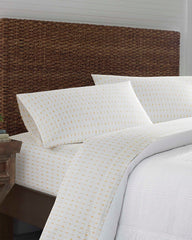 Tommy Bahama | Pineapple Pinstripe 4-Piece Queen Sheet Set / Yellow