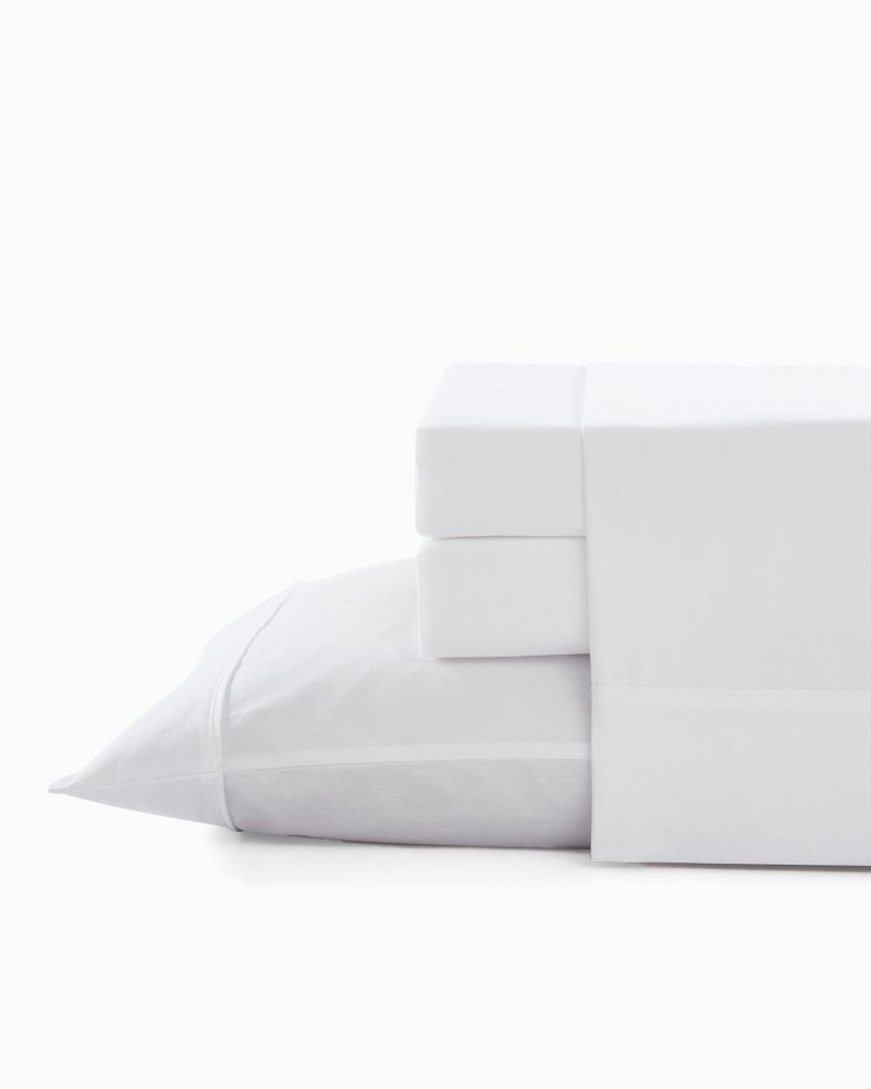 Tommy Bahama | Solid 4-Piece Queen Sheet Set / White