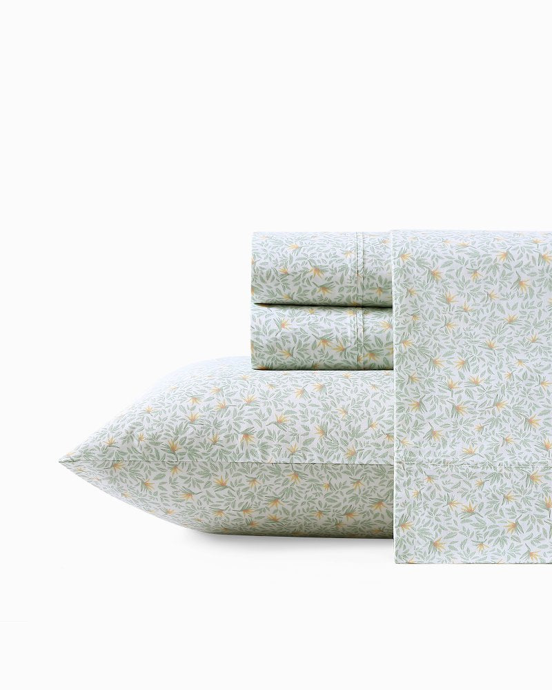 Tommy Bahama | Crane Flower 4-Piece King Sheet Set / Green