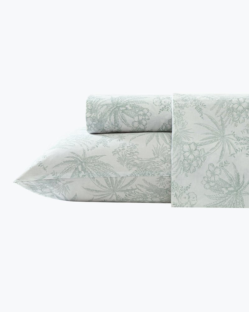 Tommy Bahama | Pen and Ink 4-Piece King Sheet Set / Spring Green