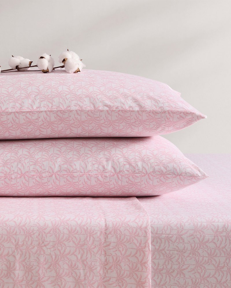 Tommy Bahama | Lovely Palms 4-Piece King Sheet Set / Pink