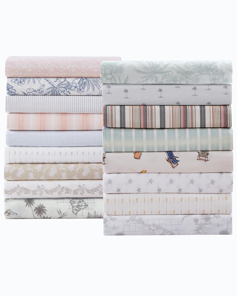 Tommy Bahama | Lovely Palms 4-Piece King Sheet Set / Pink