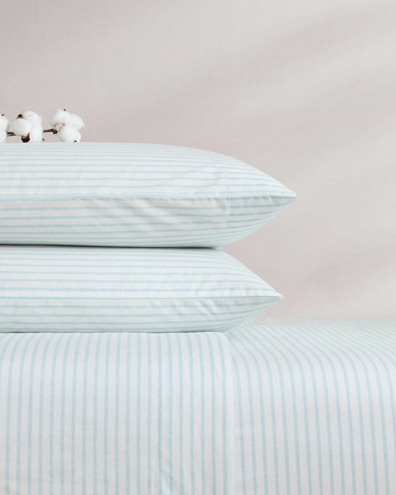 Tommy Bahama | Cool Beach Stripe 4-Piece Queen Sheet Set / Stripe Blue