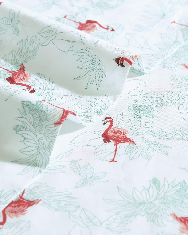 Tommy Bahama | Flamingo Santa 4-Piece King Sheet Set / Red/Green