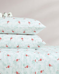 Tommy Bahama | Flamingo Santa 4-Piece King Sheet Set / Red/Green