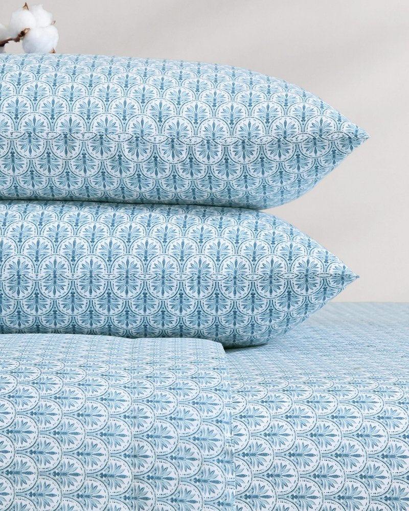 Tommy Bahama | Coastal Batik Blue 4-Piece King Sheet Set / Blue