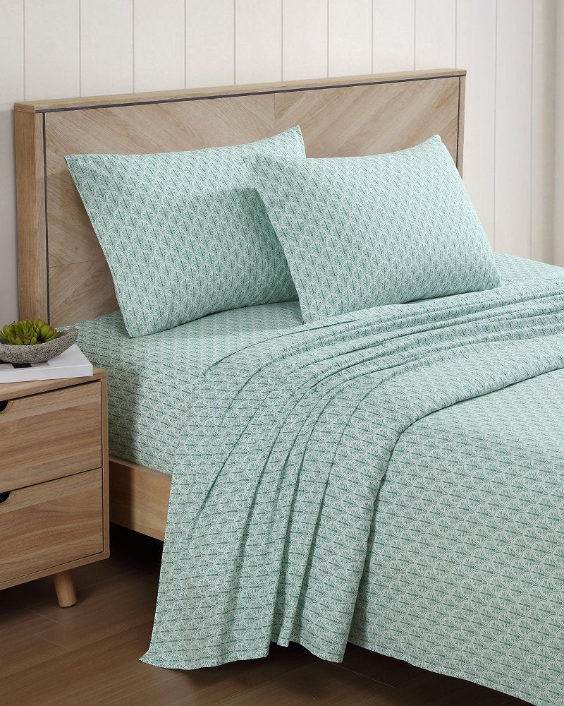 Tommy Bahama | Coastal Batik Green 4-Piece Queen Sheet Set / Spring Green
