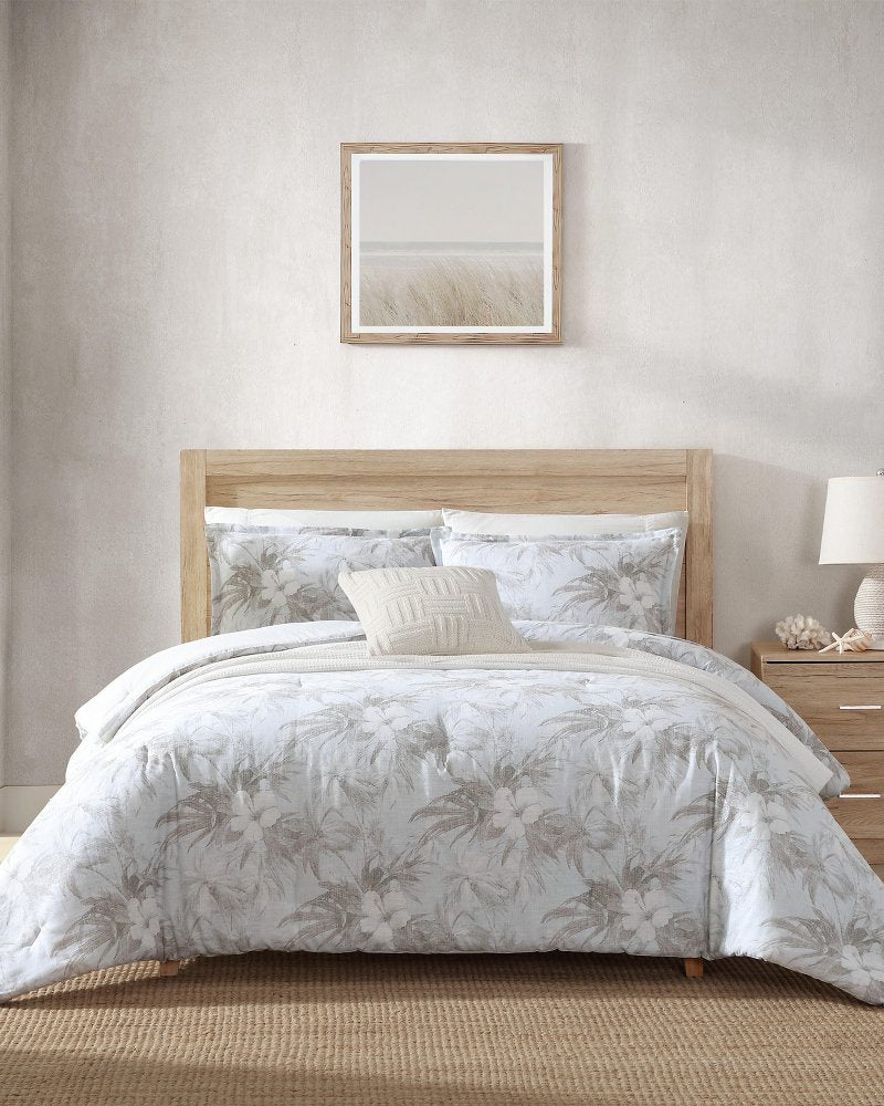 Tommy Bahama | Beachway Blooms 3-Piece King Comforter Set / Grey