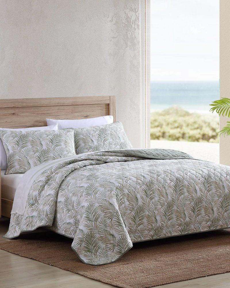 Tommy Bahama | Maui Palm 3-Piece Full/Queen Quilt Set / Green