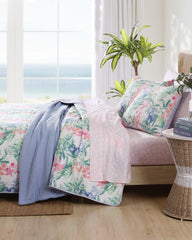 Tommy Bahama | Island Orchid Reversible 3-Piece King Quilt Set / White