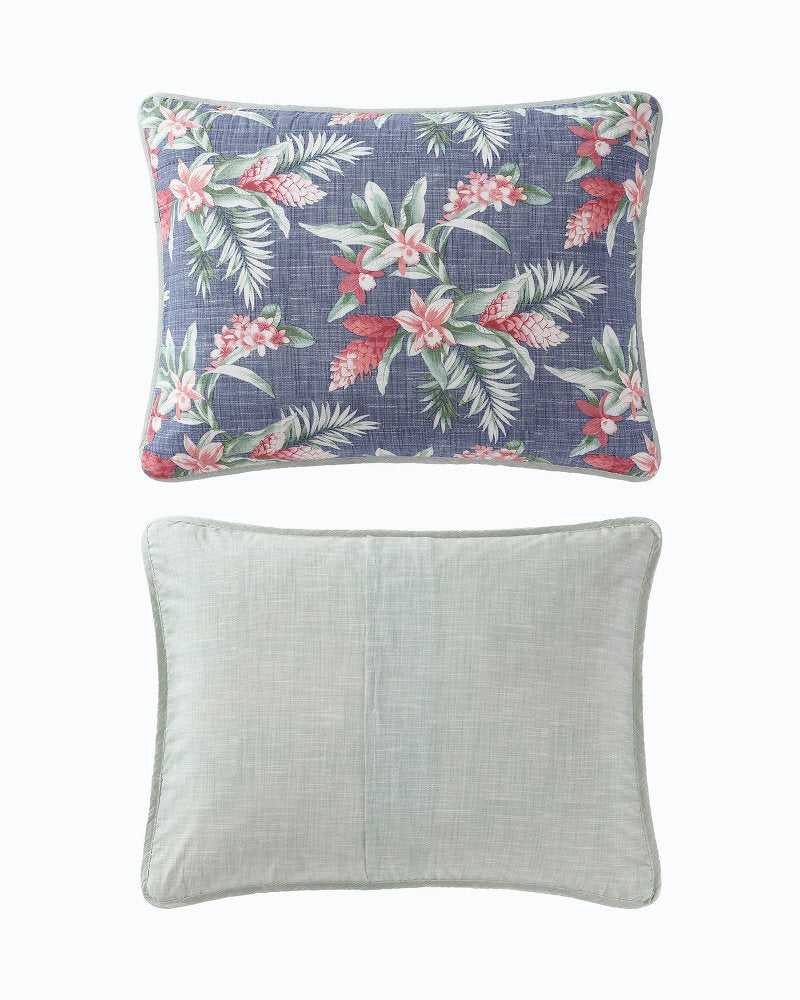 Tommy Bahama | Floral Enchantment Reversible 3-Piece King Quilt Set / Deep Blue