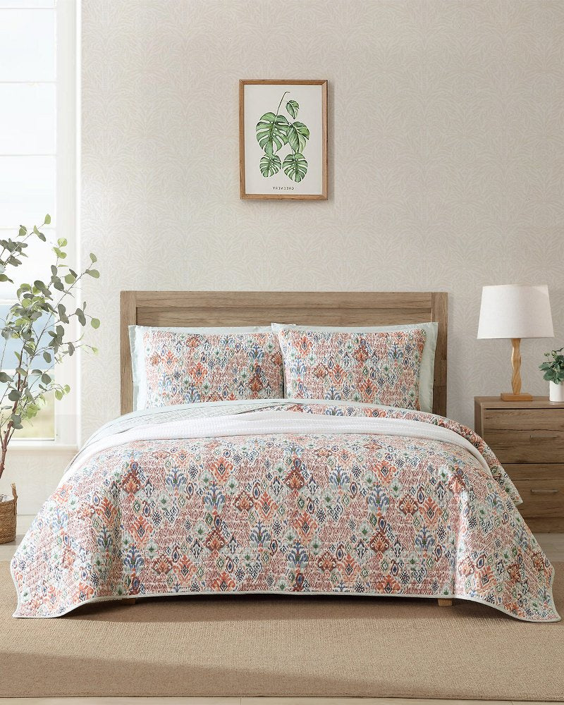 Tommy Bahama | Ikat Tropics Reversible 3-Piece Full/Queen Quilt Set / Multicolor