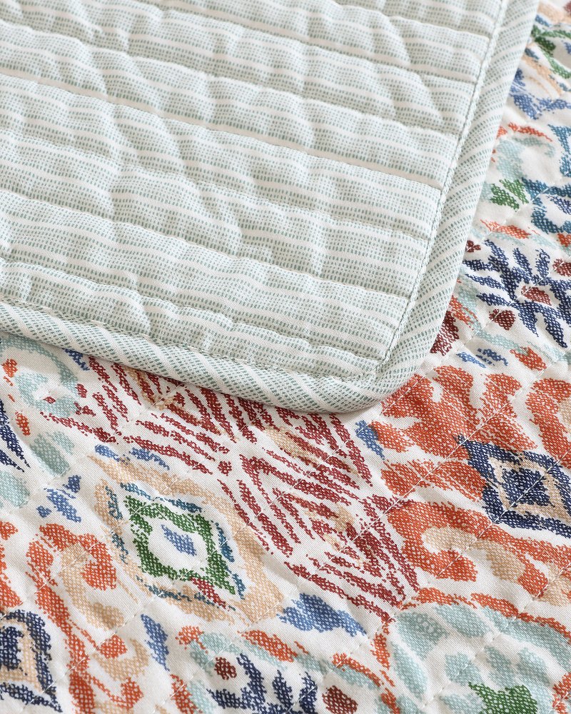 Tommy Bahama | Ikat Tropics Reversible 3-Piece Full/Queen Quilt Set / Multicolor