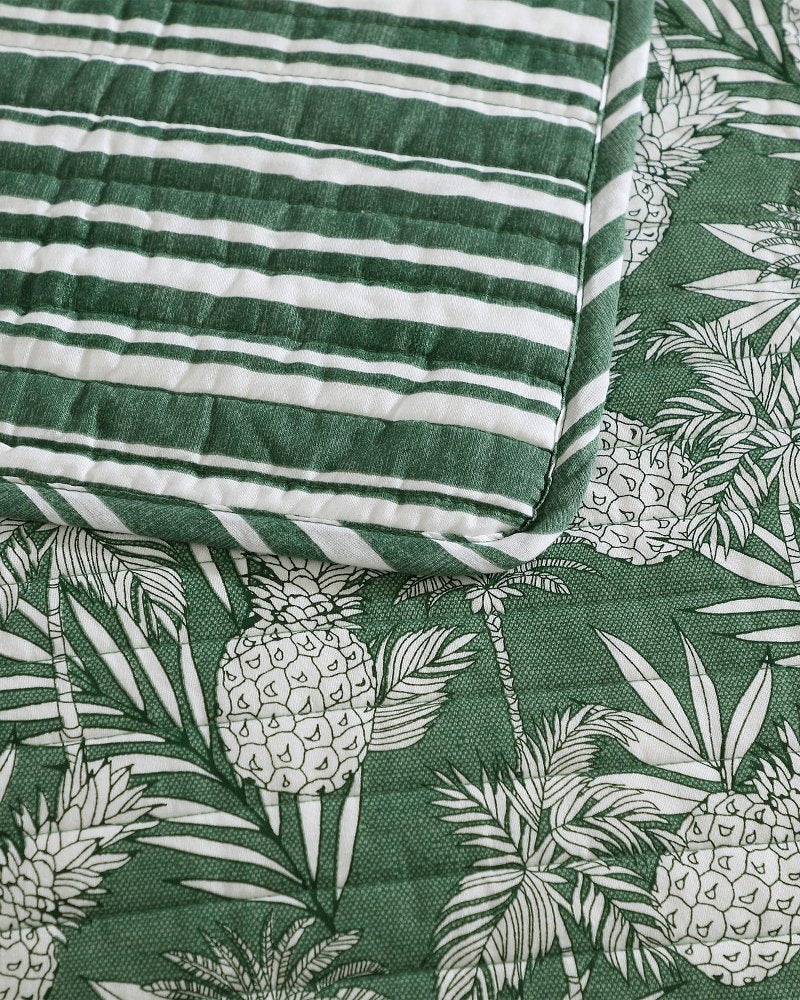 Tommy Bahama | Pineapple Venture 3-Piece Full/Queen Quilt Set / Green