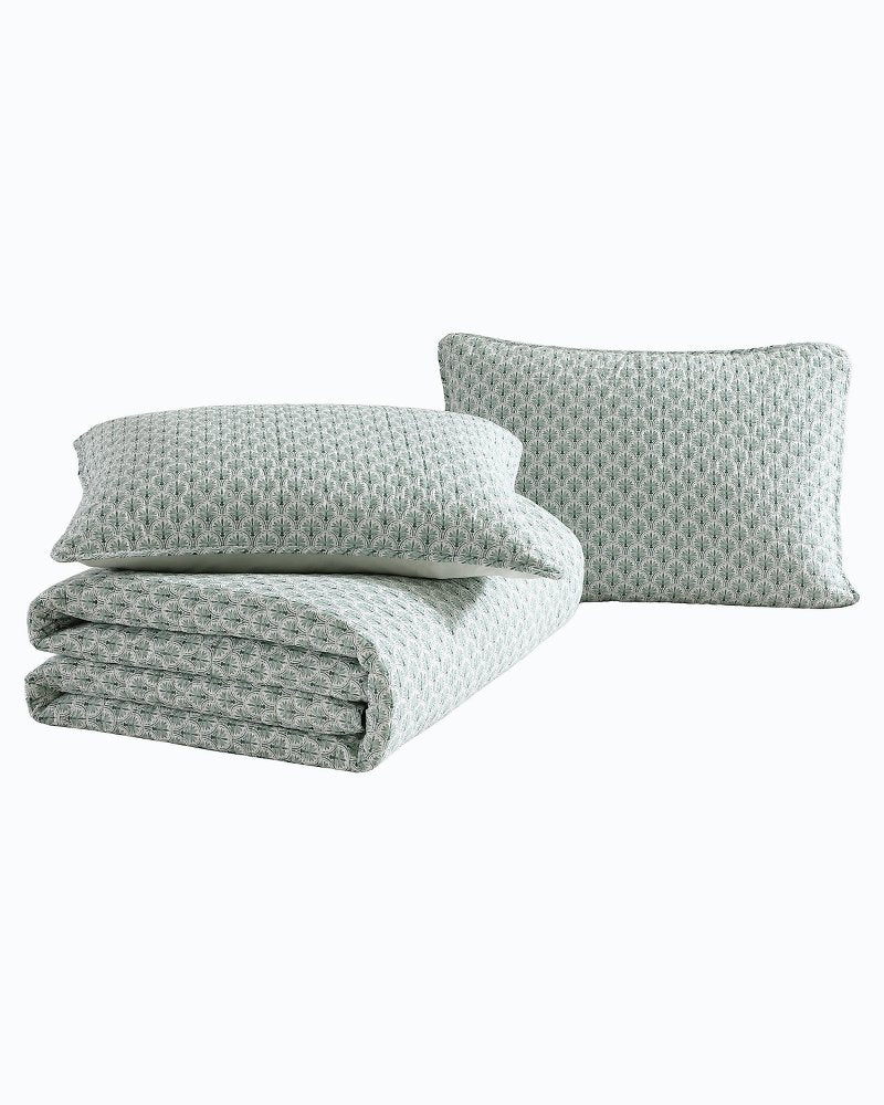Tommy Bahama | Coastal Batik 3-Piece King Quilt Set / Spring Green