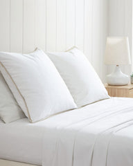 Tommy Bahama | Bahama Basic Canvas White European Shams - Set of 2 / White