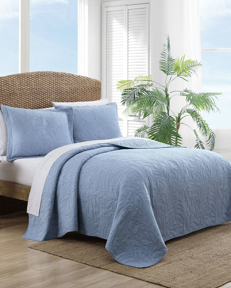 Tommy Bahama | Solid Costa Sera 2-Piece King Quilted Sham Set / Blue