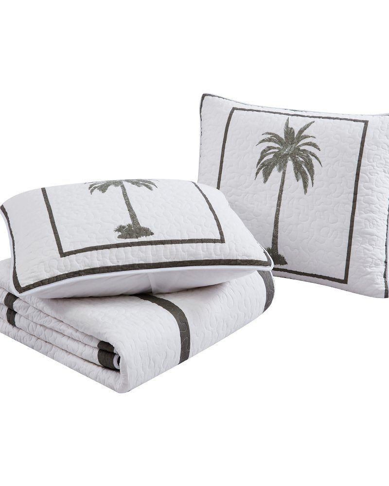 Tommy Bahama | Palm Island Quilted Standard Sham / Grey