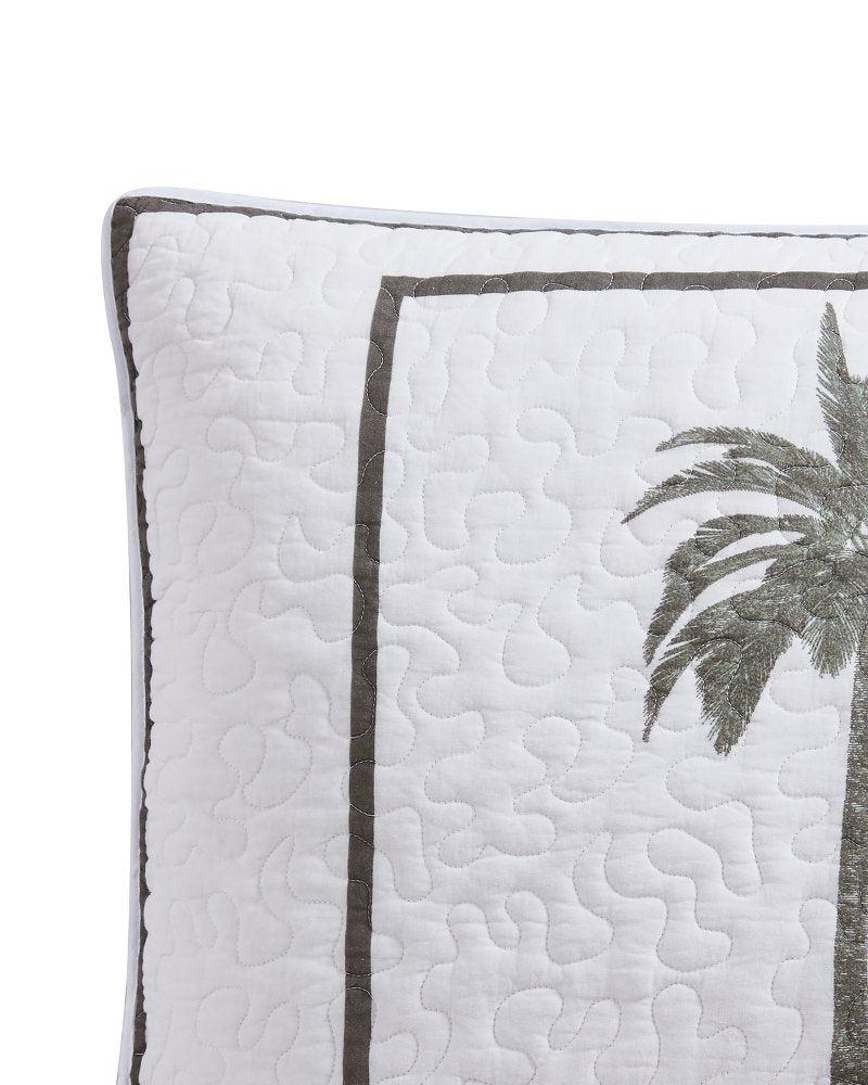 Tommy Bahama | Palm Island King Quilted King Sham / Grey