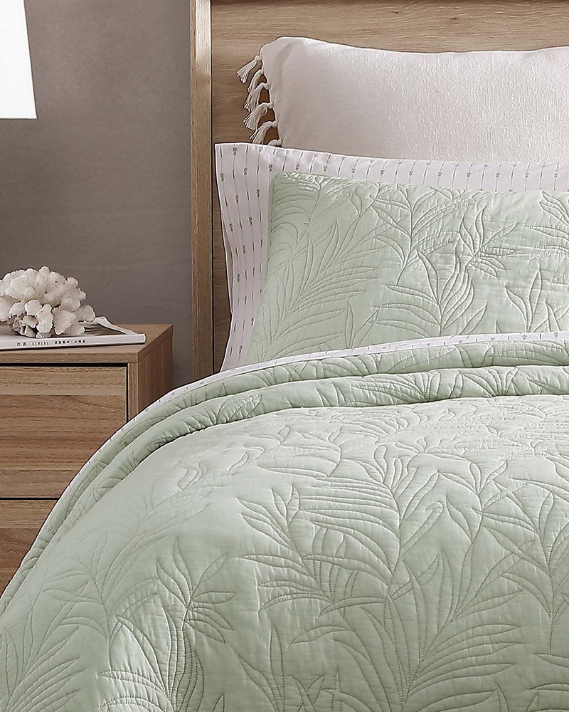 Tommy Bahama | Solid Costa Sera 2-Piece King Quilted Sham Set / Green