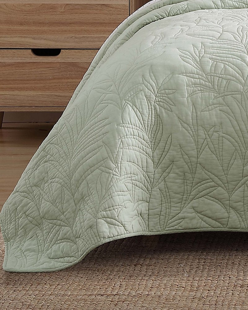 Tommy Bahama | Solid Costa Sera 2-Piece King Quilted Sham Set / Green